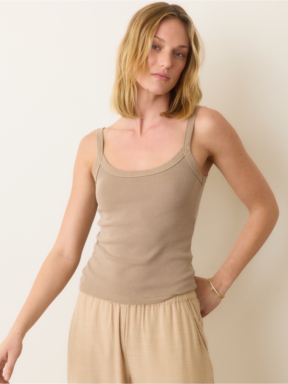 Marine Layer Lexi Rib Sun-In Cami Mocha